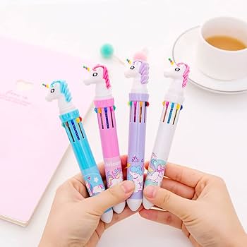 BOLIGRAFO MULTICOLOR X 10 COLORES CON DISEÑO KWAII - Imagen 2