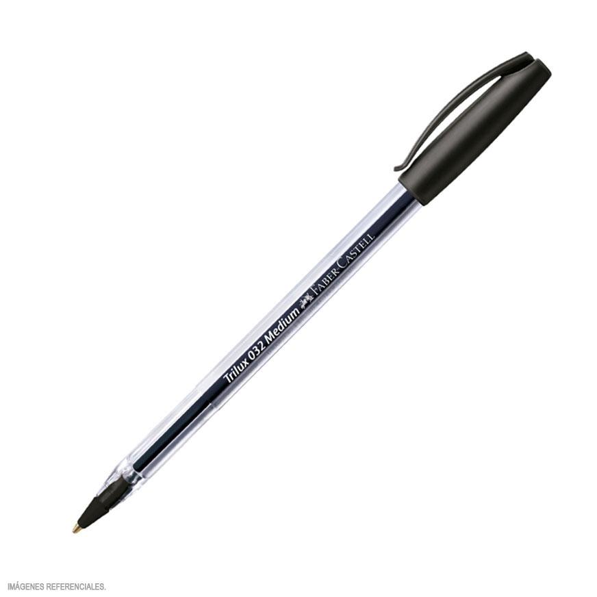BOLÍGRAFO FABER CASTELL 032-M TRILUX NEGRO