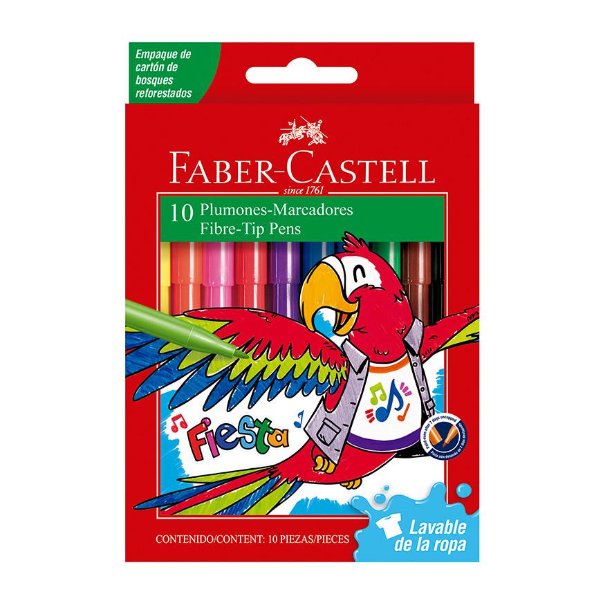 PLUMÓN DELGADO FABER CASTELL ESTUCHE X 12 Und