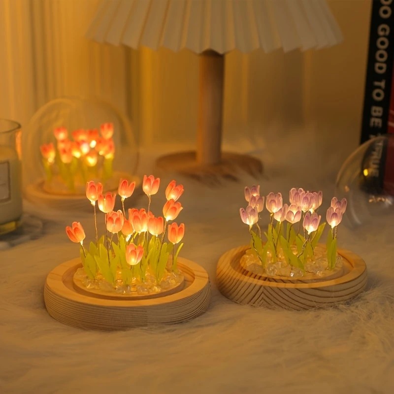 Lámpara de tulipanes en esfera